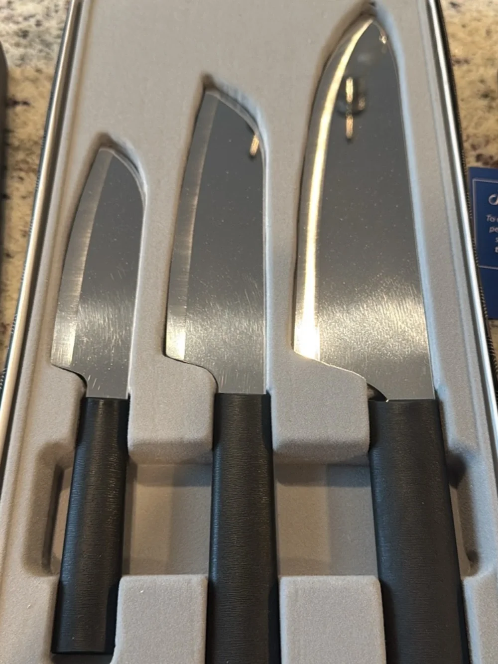 Black Handle Stainless Steel Kitchen Knife Set - 6 Piece